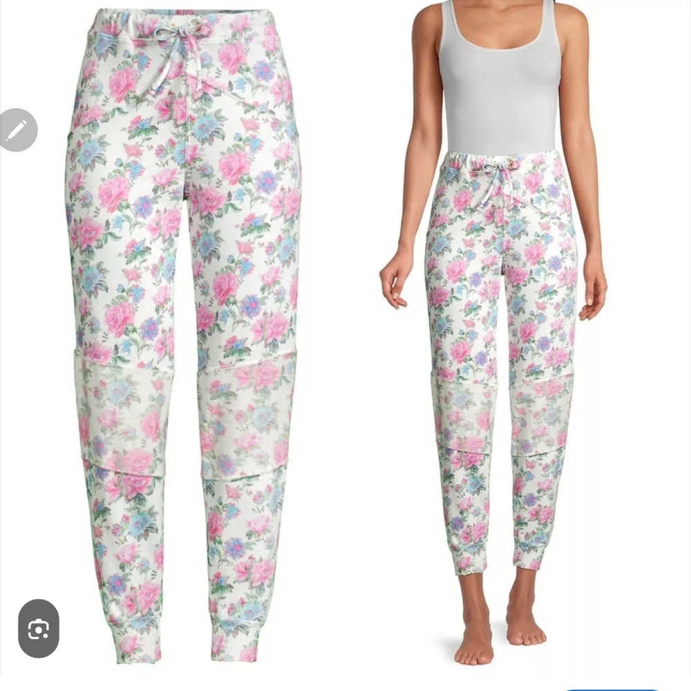 Love Shack Fancy Etty Floral Joggers - Sea Orchid - Picture 15 of 16
